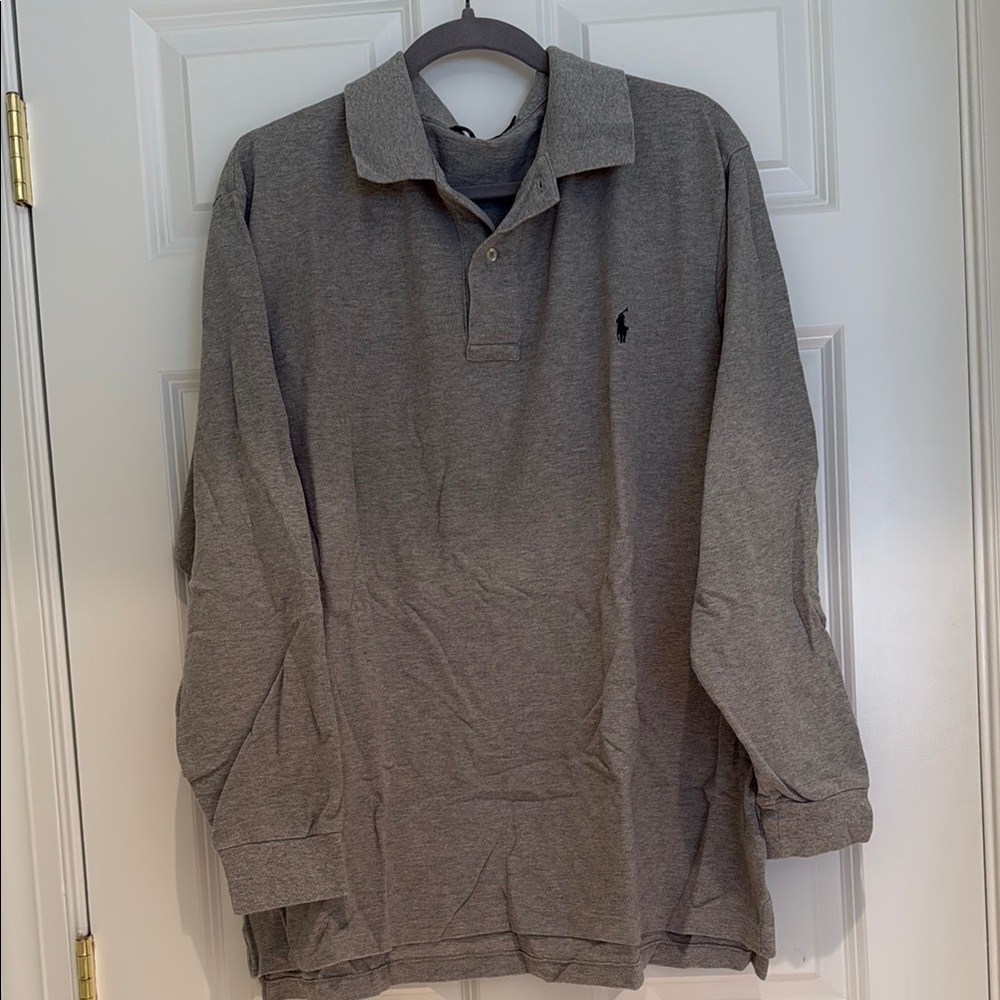 Polo Ralph Lauren Gray Polo Long Sleeve Shirt